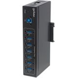 Manhattan 164405 interface hub USB 3.2 Gen 1 (3.1 Gen 1) Type-B 5000 Mbit/s Zwart