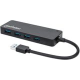 Manhattan USB 3.0-hub Zwart