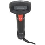 Manhattan 178433 barcode-lezer Draagbare streepjescodelezer 1D CCD Zwart