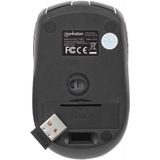 Manhattan 179492 toetsenbord Inclusief muis Kantoor RF Draadloos Duits Zwart