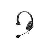 Manhattan Mono USB-headset met omkeerbare microfoon (Bedraad), Koptelefoon, Zwart