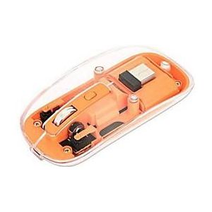 Manhattan - MH Transparante Muis - Draadloos - Wit - Transparant - RGB LED Verlichting