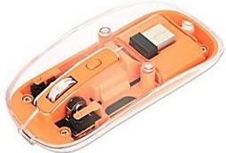 Manhattan - MH Transparante Muis - Draadloos - Wit - Transparant - RGB LED Verlichting