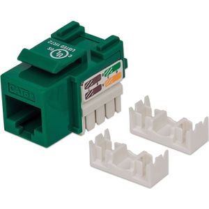 Intellinet 210997 Cat5e Keystone Jack, UTP, Groen, Punch-down