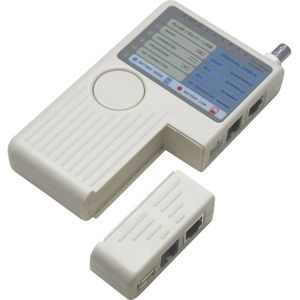 INT Cable Tester, 4-in-1, RJ11/RJ45/USB/BNC, Beige, Retail Box