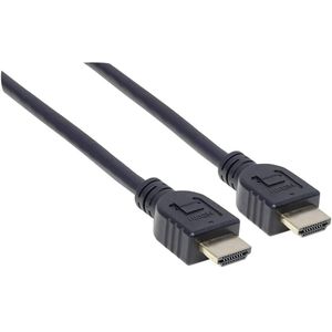Manhattan 353939 Intellinet High Speed HDMI-Kabel mit Ethernet-Kanal, 2m, geschirmt (CL3-zertifiziert für Wandinstallationen) schwarz