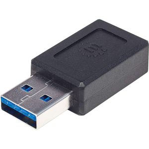 Manhattan USB 3.2 Gen 2 (USB 3.1 Gen 2) Adapter [1x USB 3.2 Gen 2 stekker A (USB 3.1) - 1x USB-C bus] 354714