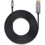 Manhattan 354851 DisplayPort-kabel DisplayPort / USB-C Aansluitkabel DisplayPort-stekker, USB-C stekker 3.00 m Grijs, Z
