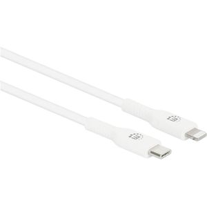 Manhattan USB-kabel USB-C stekker, Apple Lightning stekker 0.50 m Wit 394505