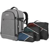 Manhattan Notebook-Rucksack mit Gerätefächern für Laptops bis zu 17,3,Tablets bis zu 11 Laptoprugzak Geschikt voor max. (laptop): 43,9 cm (17,3) Grijs