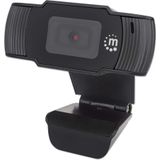 Manhattan - Webcam - Zwart - 2 Megapixel - 1080p Full HD, Geïntegreerde Microfoon, USB 2.0