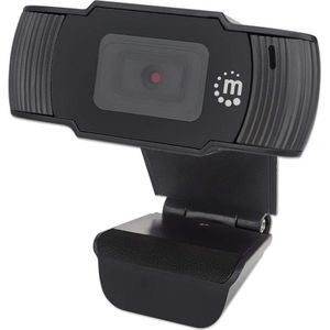 Manhattan - Webcam - Zwart - 2 Megapixel - 1080p Full HD, Geïntegreerde Microfoon, USB 2.0