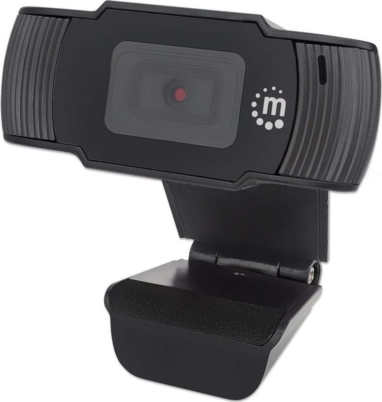 Manhattan - Webcam - Zwart - 2 Megapixel - 1080p Full HD, Geïntegreerde Microfoon, USB 2.0