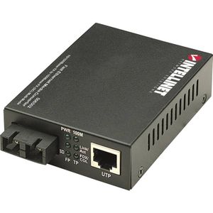 Intellinet 506502 Fast Ethernet Mediaconter 10/100Base TX op 100Base-FX (SC) Multimode 2 km zwart