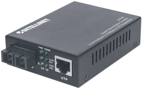Intellinet - 10/100/1000Base-T naar 1000Base-LX - Data Converter - Single-Mode - SC