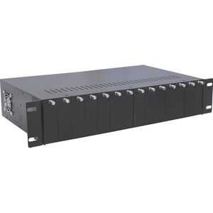 Intellinet - Mediaconverter Behuizing - Zwart - 14 Slot - 19-Inch Rackmount - 2 U