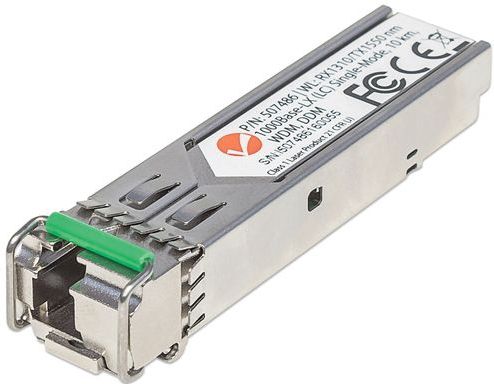Intellinet - Gigabit SFP Mini-GBIC - Transceiver - Zilver - WDM Bidirectioneel voor Glasvezelkabel