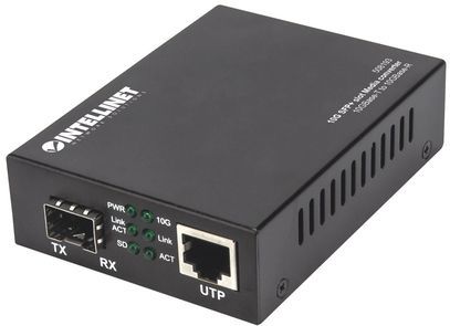 Intellinet - 10GBase-T naar 10GBase-R - Media-omzetter - Zwart - 10 Gbit/s-verbinding