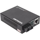Intellinet - Gigabit PoE+ - Media Converter - Zwart - Tot 30 Watt Stroom