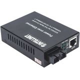 Intellinet - Gigabit PoE+ - Media Converter - Zwart - Tot 30 Watt Stroom
