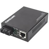 Intellinet - Gigabit PoE+ - Media Converter - Zwart - Tot 30 Watt Stroom