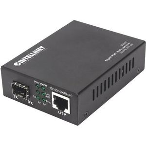 Intellinet - Gigabit PoE+ Media Converter - Netwerk accessoires - Glasvezel - Koper