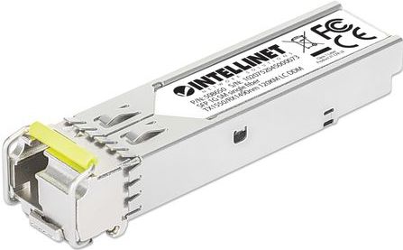 Intellinet - Gigabit SFP Mini-GBIC Transceiver - Zilver - WDM Bidirectioneel voor Glasvezelkabel