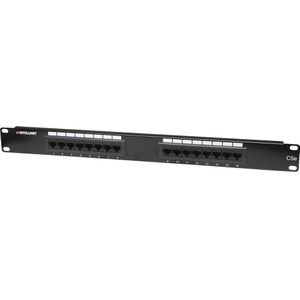Intellinet - Cat5e Patch Paneel - Patch Panel - Zwart - RJ-45 x 16