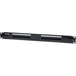 Intellinet 519526 patchpaneel 16 poorten Cat6 UTP 1 HE 19"" 19"" zwart