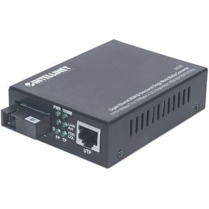 Intellinet 545068 netwerk media converter 1000 Mbit/s Single-mode Zwart