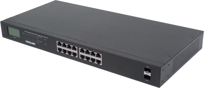 Intellinet 561259 netwerk-switch Unmanaged Gigabit Ethernet (10/100/1000) Power over Ethernet (PoE) Zwart