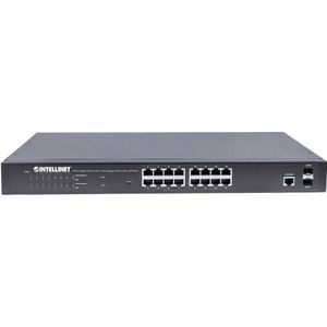 Intellinet 561341 netwerk-switch Managed L2+ Gigabit Ethernet (10/100/1000) Power over Ethernet (PoE) 1U Zwart