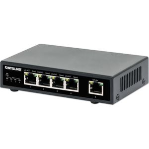 CONMUTADOR INTELLINET DE 5 PUERTOS GIGABIT POE+ DE 62W