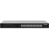 INTELLINET 24Port Gigabit PoE+ Switch 2x1G SFP 370 W