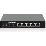 Intellinet - 5-Poorts 2.5G Ethernet PoE+ Schakelaar - Zwart - Netwerkschakelaar