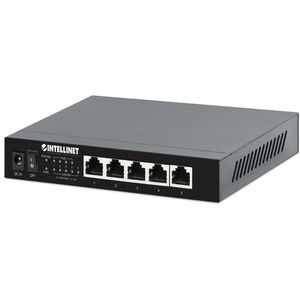 Intellinet - 5-Poorts 2.5G Ethernet PoE+ Schakelaar - Zwart - Netwerkschakelaar