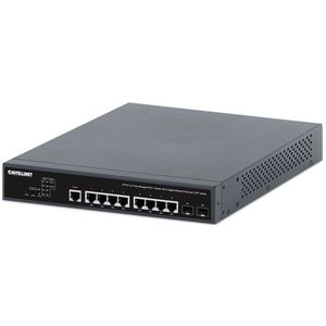 INTELLINET - 10-Port L2+ Managed PoE++ Switch - Zwart - 8x Gbit, 2x SFP, 242W PoE Budget