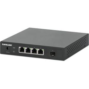 Intellinet - 5-poorts - Netwerkschakelaar - Zwart - 4 x 2,5G Ethernet poorten en 1 SFP+ uplink