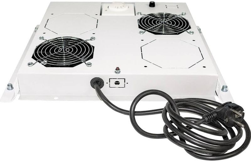 Intellinet - Rack Fan Tray - Grijs - 2 Ventilatoren - 1U - 48,3 cm