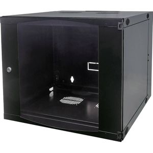 Intellinet - 19" Wandverdeler - Serverkast - Zwart - Draaibaar Frame