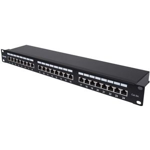 Intellinet - 720861 - 24-Port Cat6a Patchpaneel - Afgeschermd FTP - Zwart