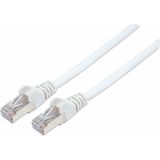 Intellinet - 741408 RJ45 Netzwerkkabel, Patchkabel cat 6a (Rohkabel cat 7) s/ftp 5.00 m Weiß Halogenfr