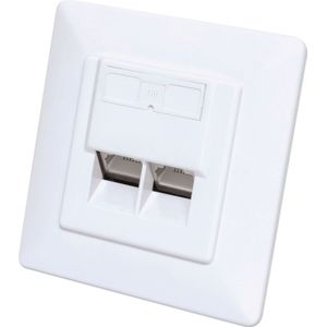 Intellinet 771900 wandcontactdoos 2 x RJ-45 Wit