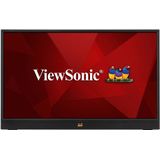 ViewSonic VA1655 40 cm (15,6 inch) draagbare monitor (Full-HD, IPS-paneel, mini-HDMI, 2x USB-C voor Raspberry Pi/Xbox/PS4/PS5, luidspreker), zwart