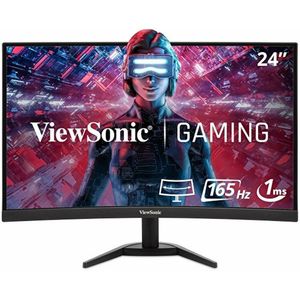 Viewsonic VX2418C Gaming monitor Energielabel F (A - G) 61 cm (24 inch) 1920 x 1080 Pixel 16:9 1 ms HDMI, DisplayPort VA LED