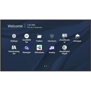 Viewsonic CDE7530 beeldkrant 190,5 cm (75") Wifi 450 cd/m² 4K Ultra HD Zwart Type processor Android 11