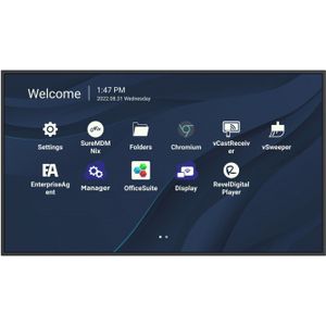 ViewSonic CDE7530 - Interactive whiteboard - 75"" - TFT - 3840 x 2160 4K UHD - 450 cd/m² - 1200:1 - Android 11 - WiFi - 4x HDMI - 1x displayport - USB-C - zwart