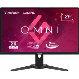 ViewSonic VX2780J-2K 27 inch frameloze QHD IPS Flat 1ms MPRT 170Hz Gaming Monitor, 2 HDMI, DisplayPort, Freesync Premium, HDR10, in hoogte verstelbare standaard, zwart