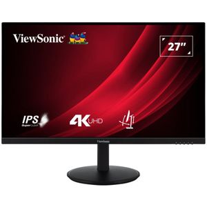 Viewsonic - VG2708-4K - 27 Inch - 4K IPS LED Monitor - Zwart - Ergonomisch Ontwerp