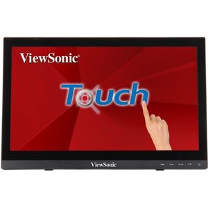 ViewSonic TD1630-3 computer monitor 39,6 cm (15.6 inch) 1366 x 768 Pixels HD LCD Touchscreen Multi-gebruiker Zwart